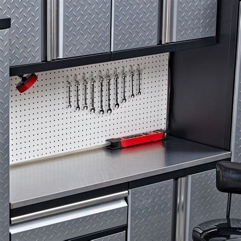 steel workbench cabinets|stainless steel garage workbench top.